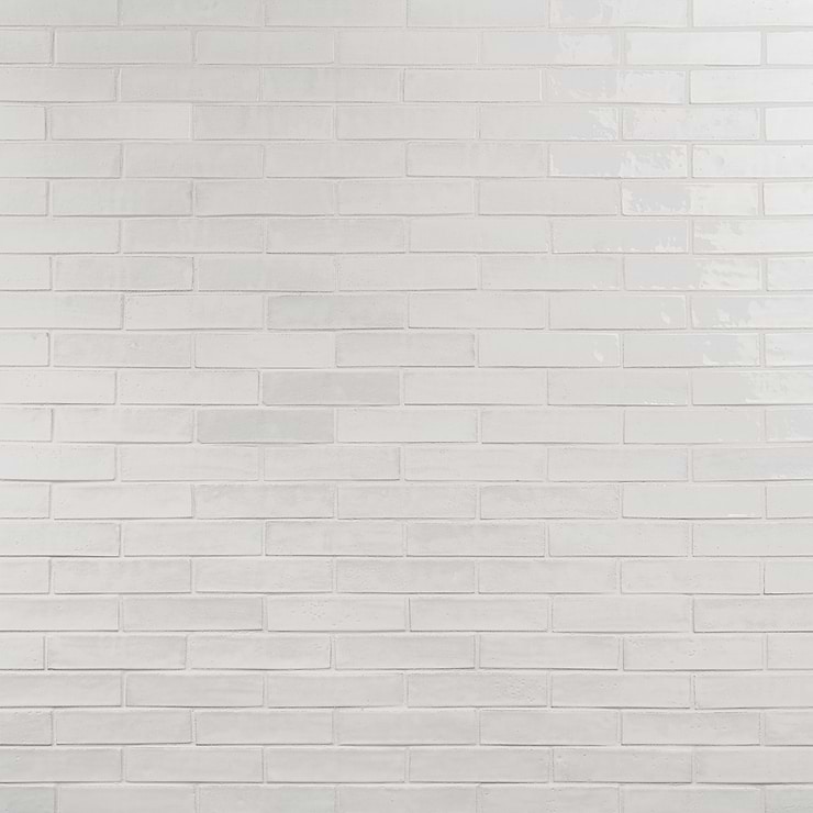 Emery White 2x8 Handmade Crackled Terracotta Subway Tile
