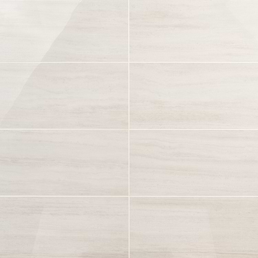 Nashville White 12x24 Travertine Look Polished Porcelain Tile