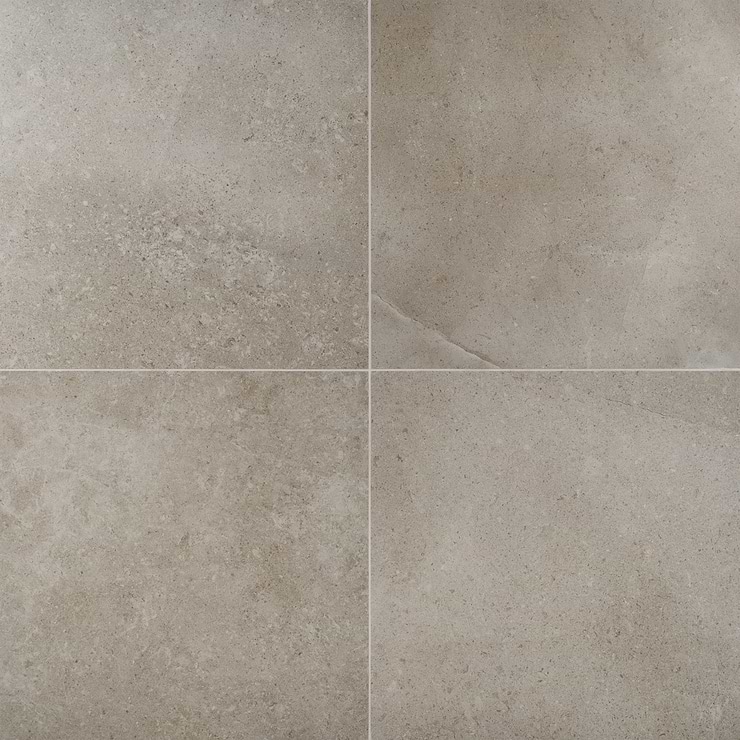 New Rock Tortora Taupe Beige 24x24 Limestone Look Matte Porcelain Tile