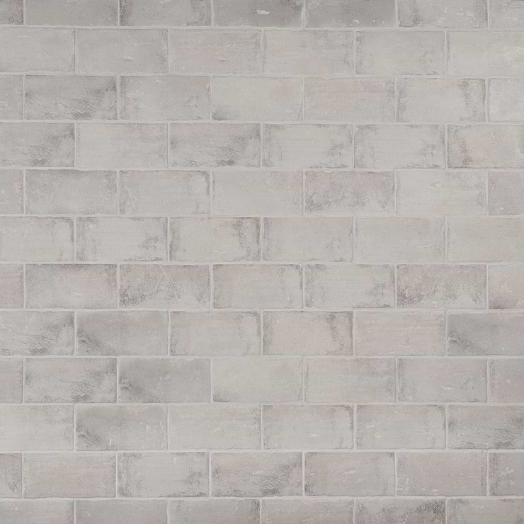 Parma Brick Dove Gray 4x8 Terracotta Look Matte Ceramic Tile