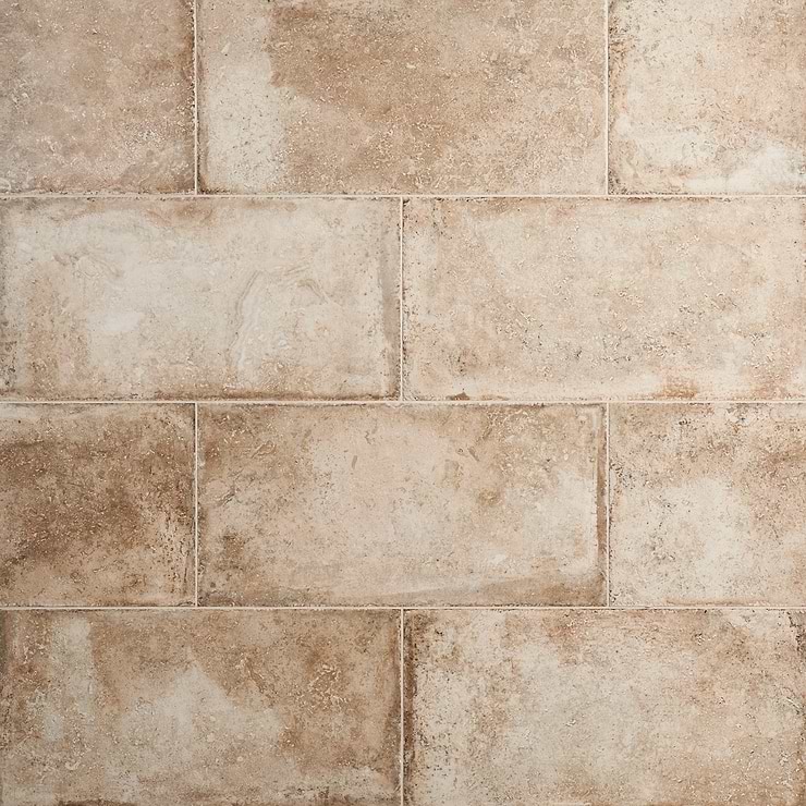 Seville Delfi Dark Beige 12x24 Travertine Look Matte Porcelain Tile