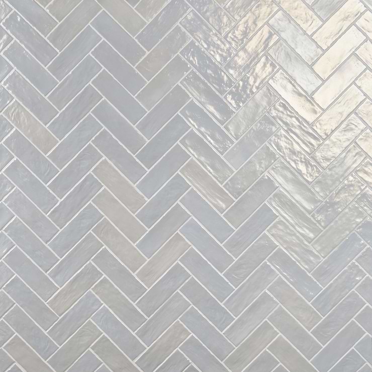 Montauk Sky Blue 2x8 Mixed Finish Ceramic Subway Tile