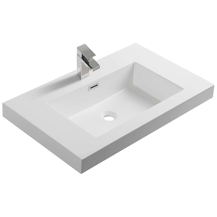 Kaleb 24'' Cement Gray Vanity and Counter