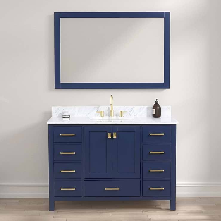 Athena 48'' Blue Vanity And Marble Counter