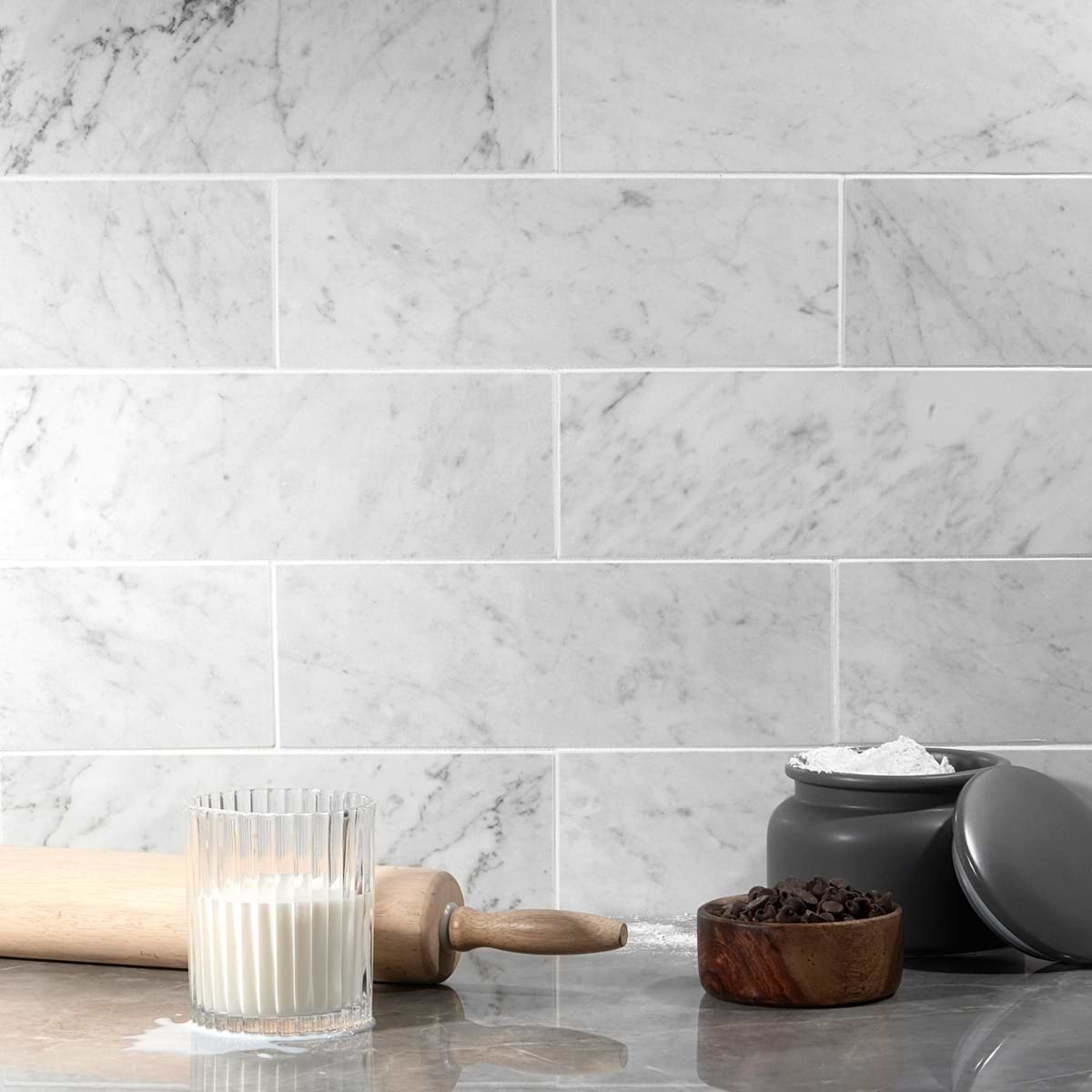 Shop For Carrara 4x12 Polished Marble Tile at TileBar.com