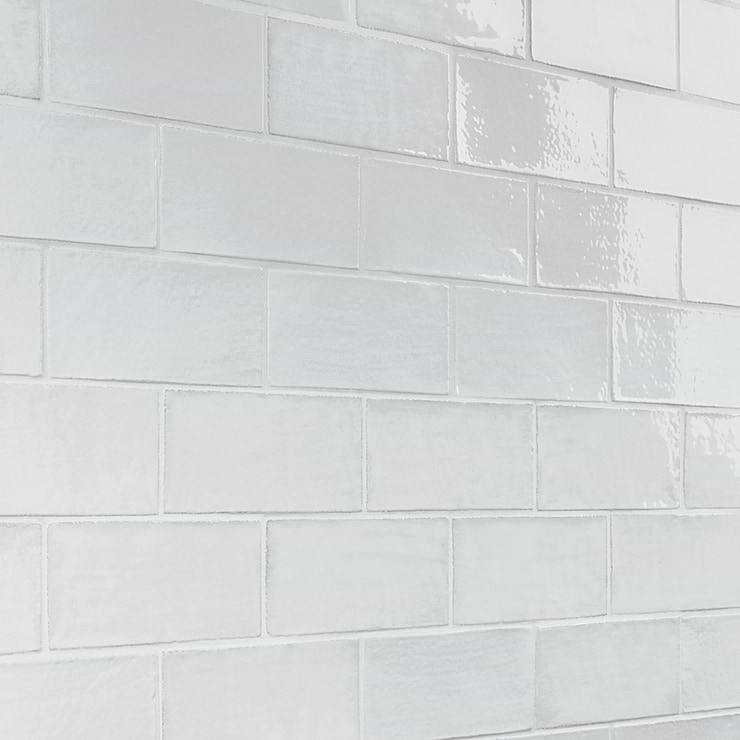 Emery White 4x8 Handmade Crackled Terracotta Subway Tile