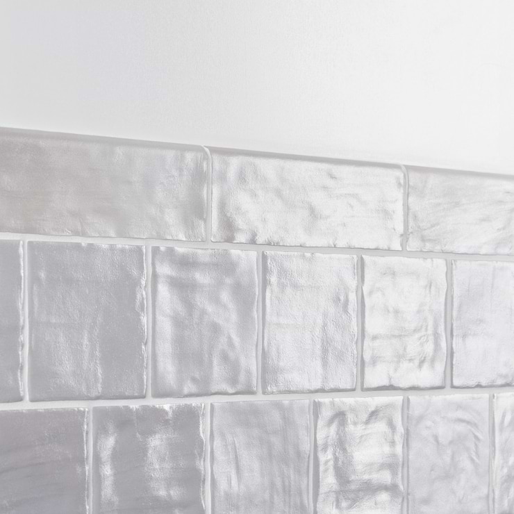 Montauk Fog 2x8 Gray Ceramic Bullnose with Mixed Finish