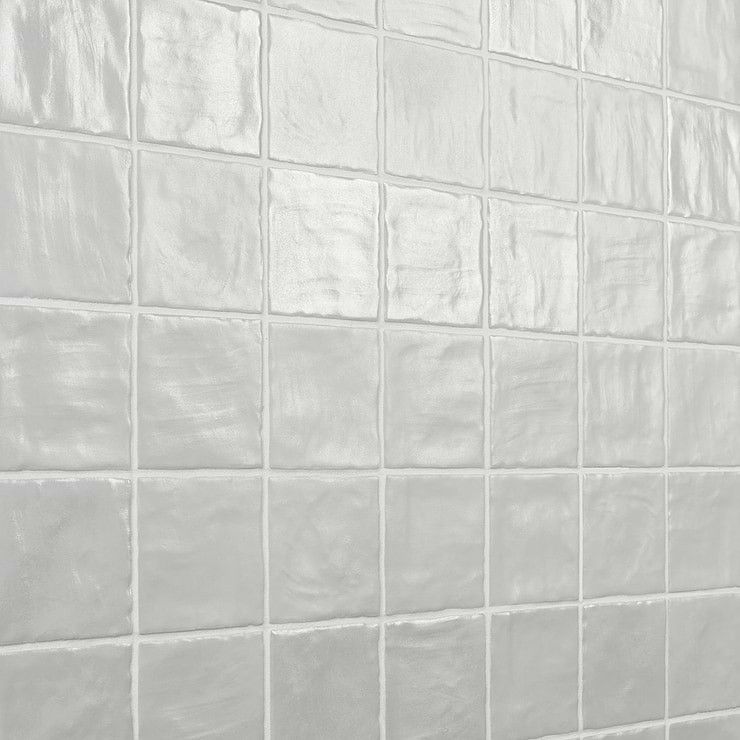Montauk Sky 4x4 Blue Ceramic Wall Tile with Mixed Finish