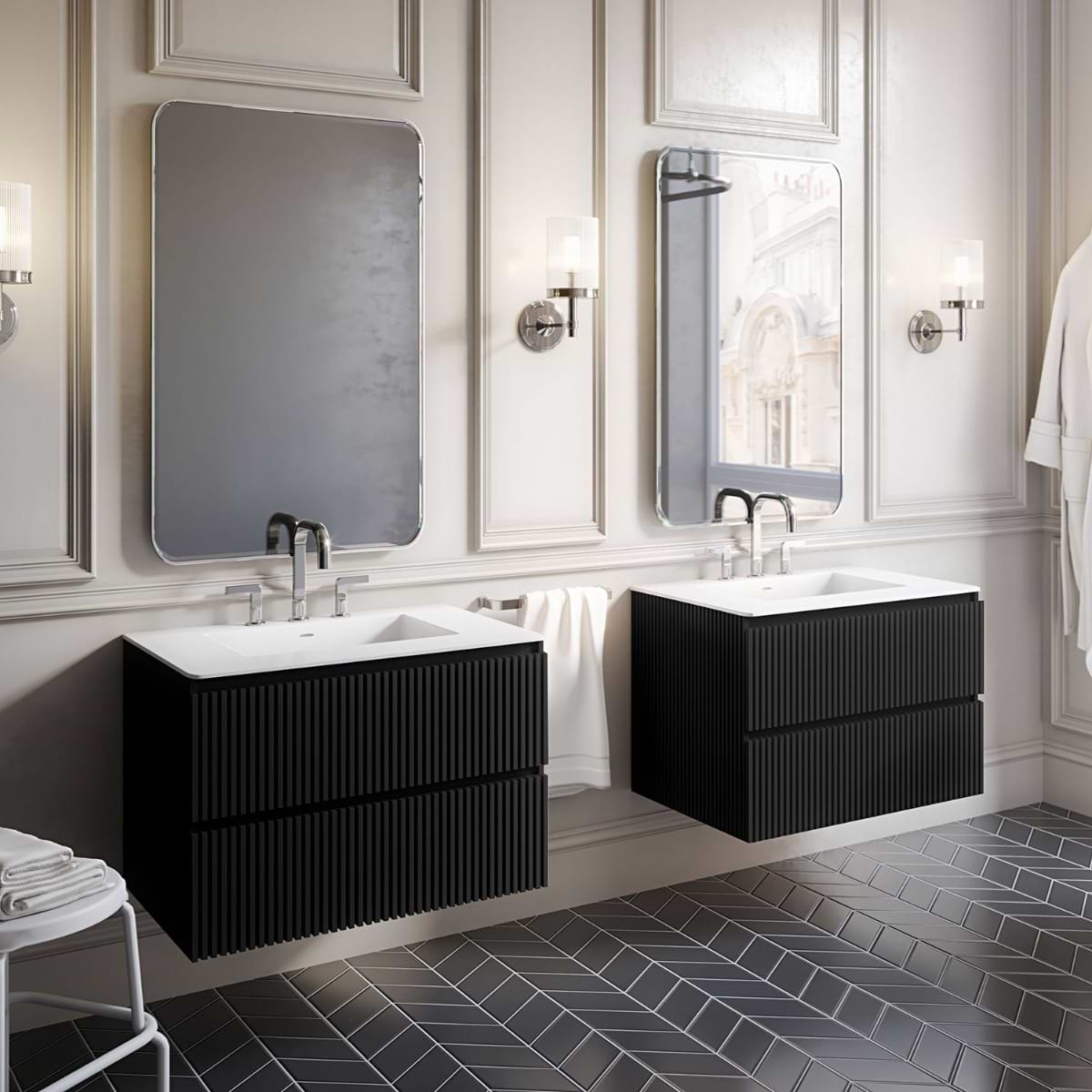 Black and White Bathroom Designs That Inspire - Tileist by Tilebar