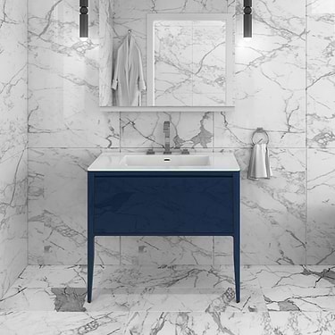 Luxe Collection  30" Navy Gloss Vanity
