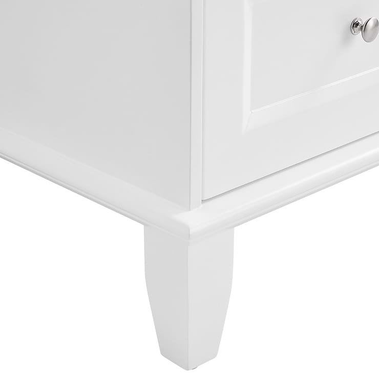 Nora 24" White Vanity with Pure White Quartz Top and Ceramic Basin
