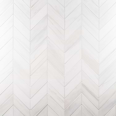 Bianco Dolomite Premium 3x12 Chevron Honed Marble Tile - Sample