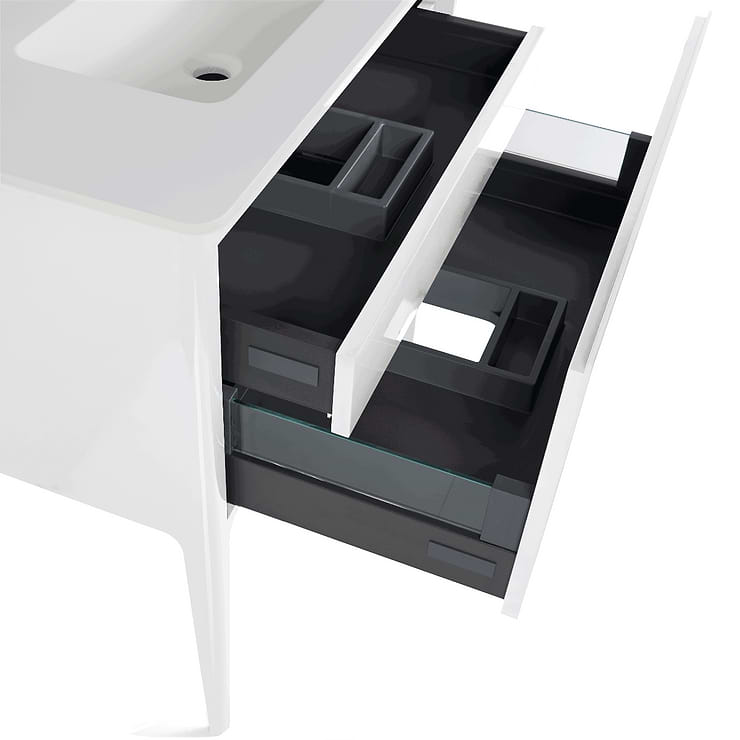 Luxe Collection 42" White Gloss Vanity