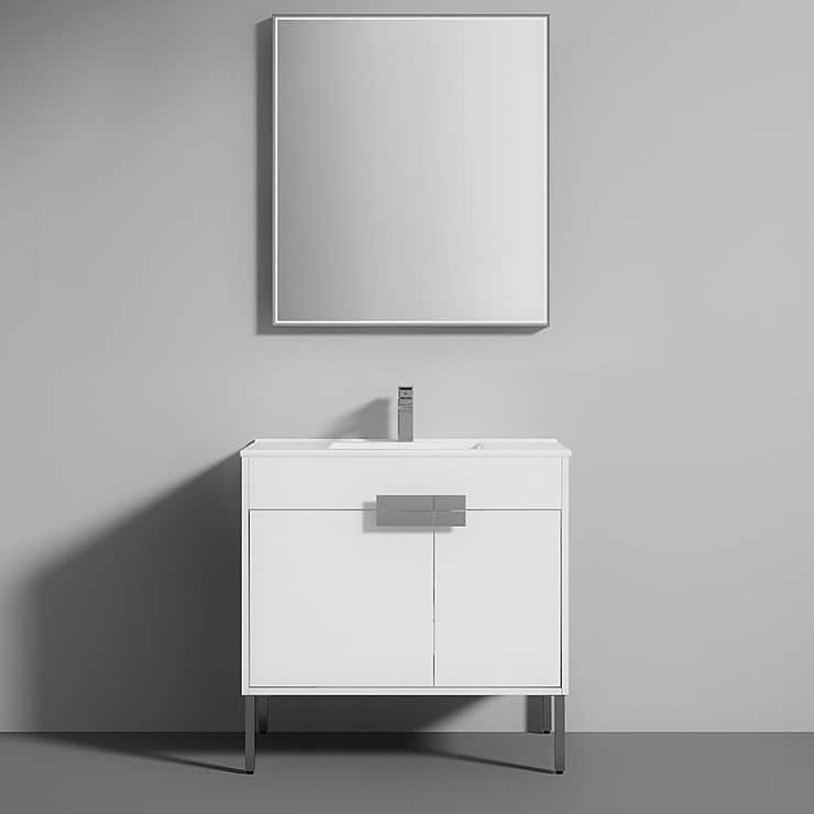 Portofino 36'' White Vanity And Counter
