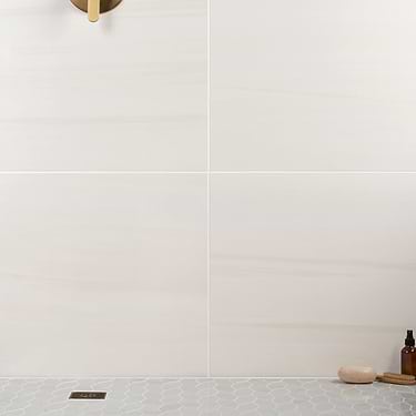 Minera Dolomite Warm White 24x24 Polished Porcelain Tile
