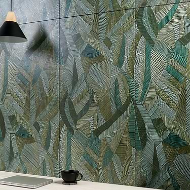 Monet Wild Atelier Green 24x48 Artisan Decor Matte Porcelain Wall Tile