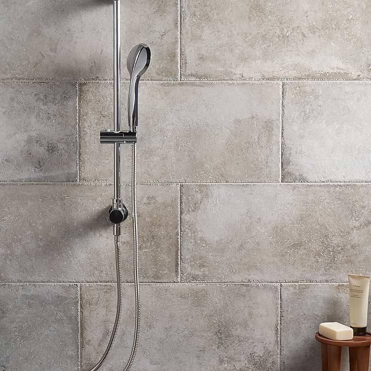 Seville Efeso Gray 12x24 Travertine Look Matte Porcelain Tile