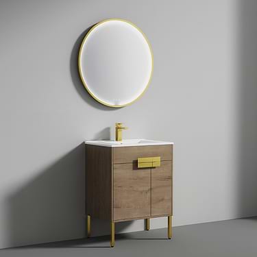 Portofino 24'' Classic Oak Vanity And Counter