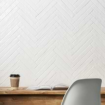 Wabi Sabi Snow White 1.5x9 Glossy Ceramic Tile