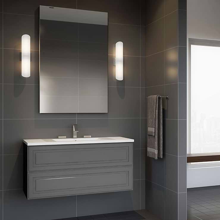 Alma Grigio Gray 42" Wall Mounted Vanity