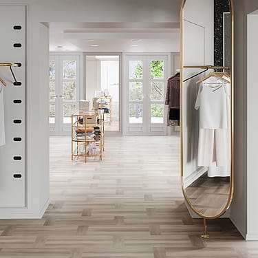 Fleetwood Parquet Plume 12x24 Rigid Core Click Luxury Vinyl Tile by Stacy Garcia