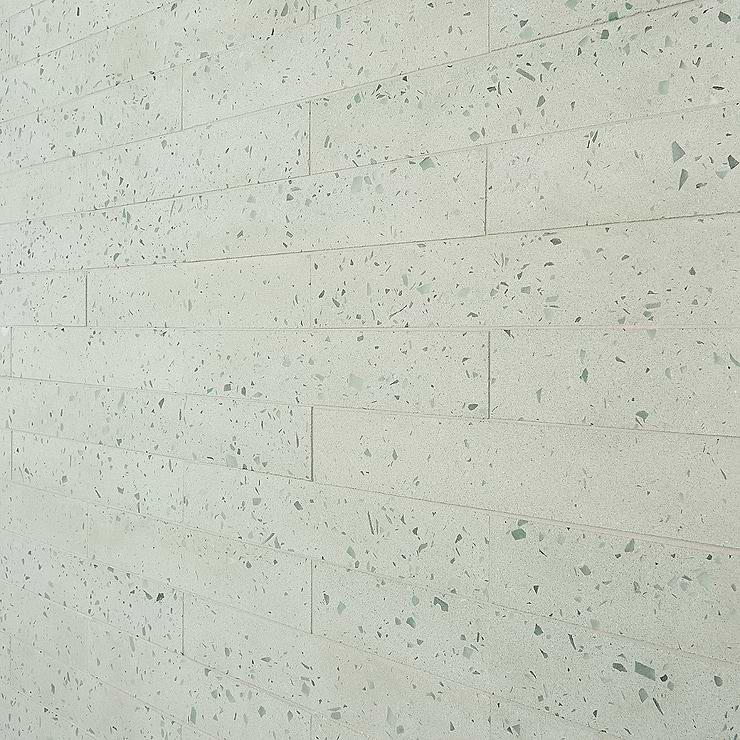 Mancala Aquamarine Green 3x16 Matte Terrazzo Tile