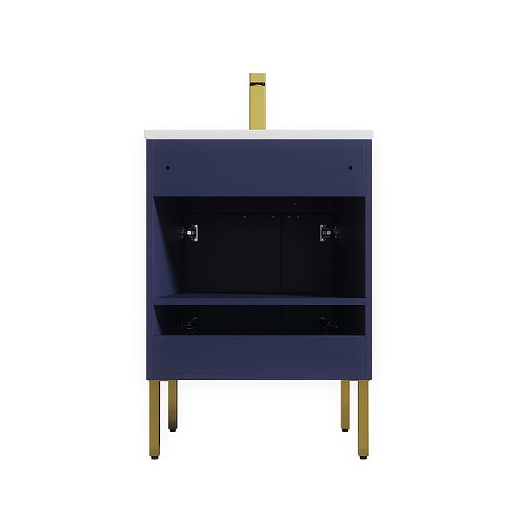 Portofino 24'' Navy Blue Vanity And Counter