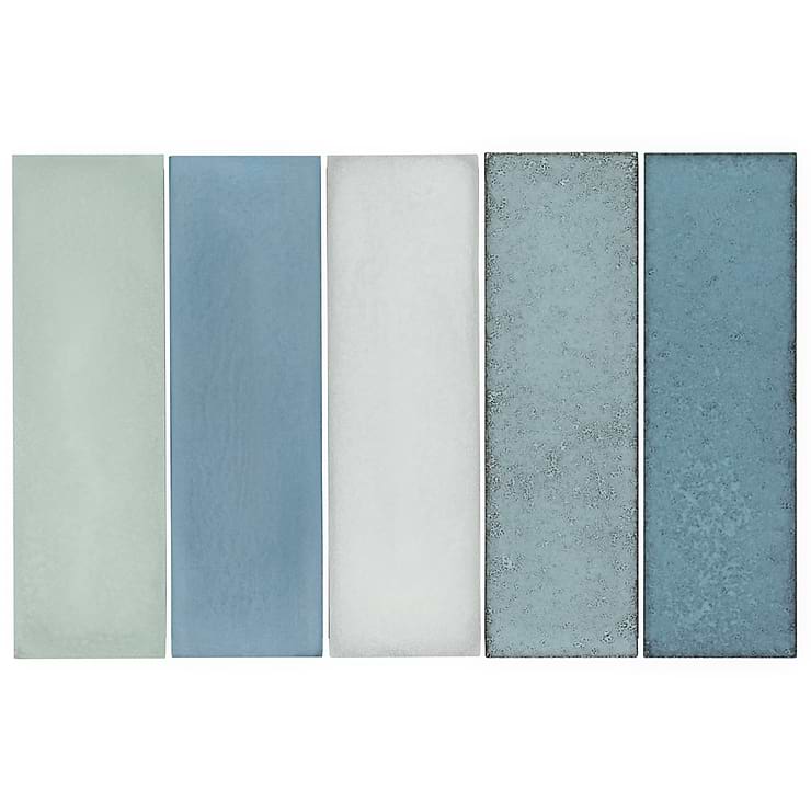 Color One Ocean Blend 2x8 Cement and Lava Stone Tiles