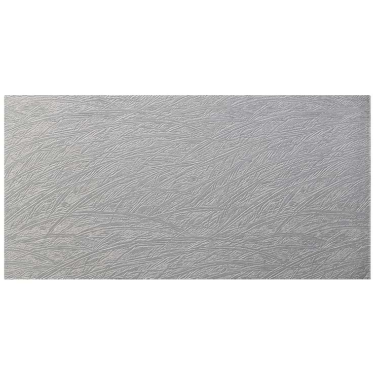 Vetrite Feather Gray 9x18 Polished Glass Tile