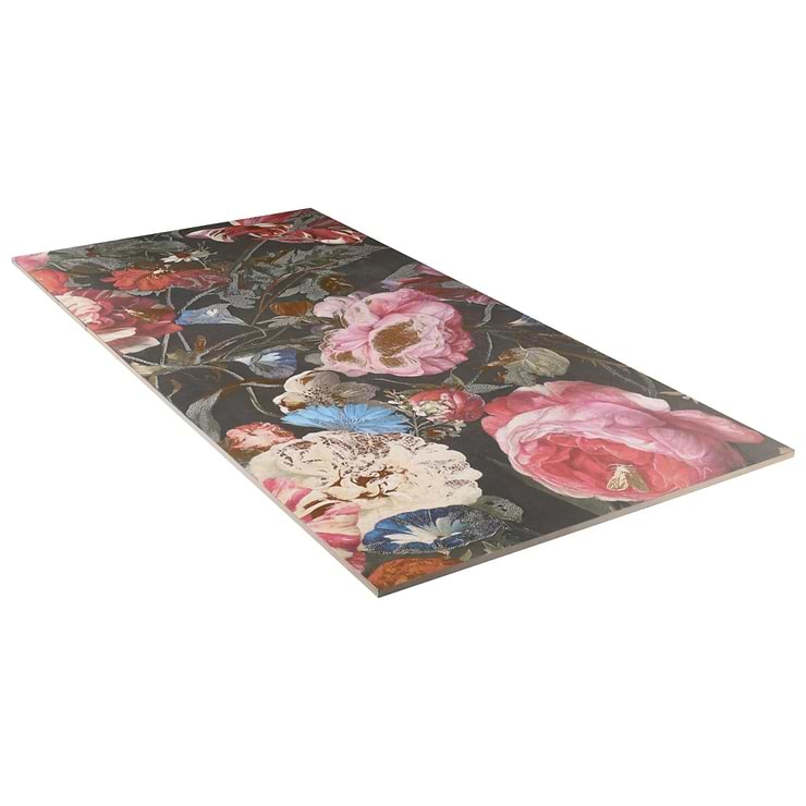 Art Gallery by Paula Purroy Bouquet Multicolor 24x48 Artisan Decor Matte Porcelain Tile