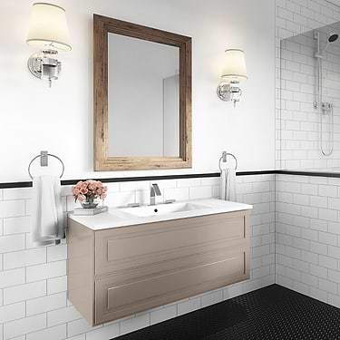 Alma Crema Beige 30" Wall Mounted Vanity