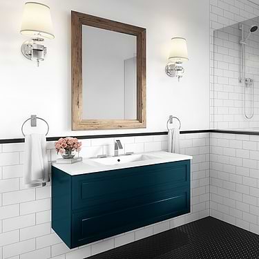 Alma Turchese Blue 30" Wall Mounted Vanity