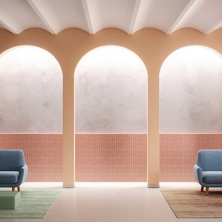 Color One Cotto Red 2x8 Matte Cement Tile