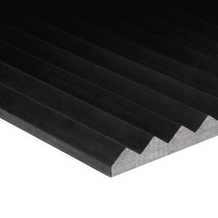 Stonework Peak Nero Marquina Black 12x24 3D Satin Marble Tile