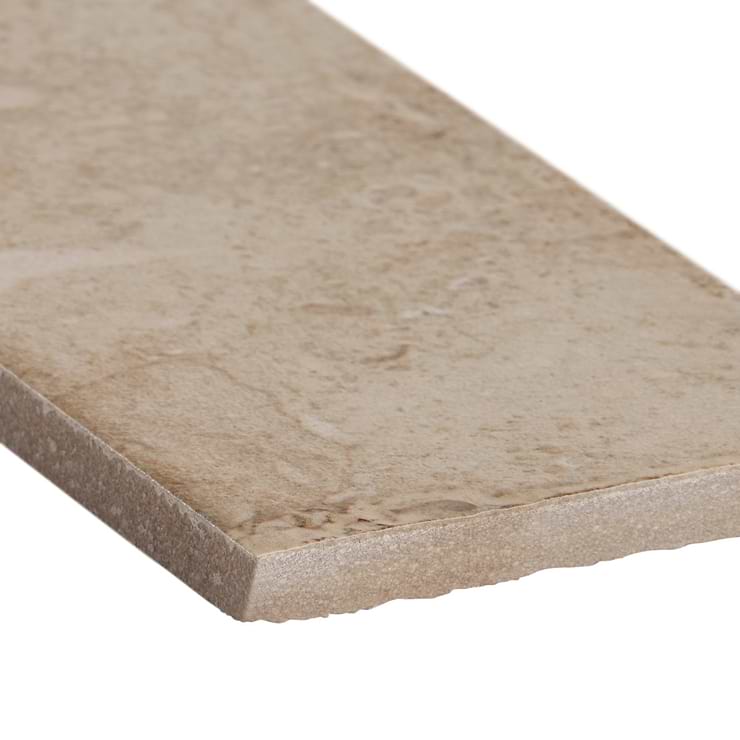 Seville Delfi Dark Beige 3x12 Travertine Look Matte Porcelain Tile