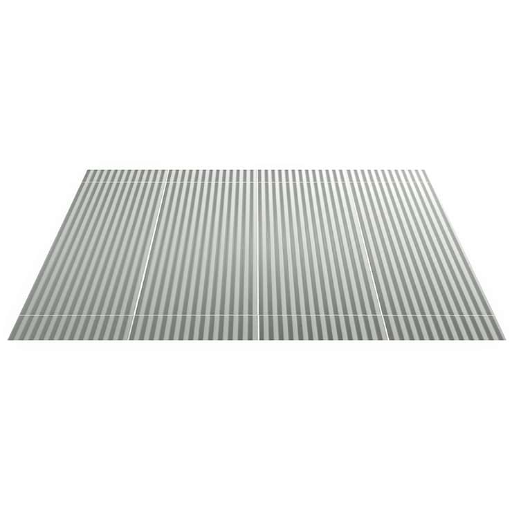 Mod Aquamarine 12x36 3D Fluted Matte Ceramic Tile 