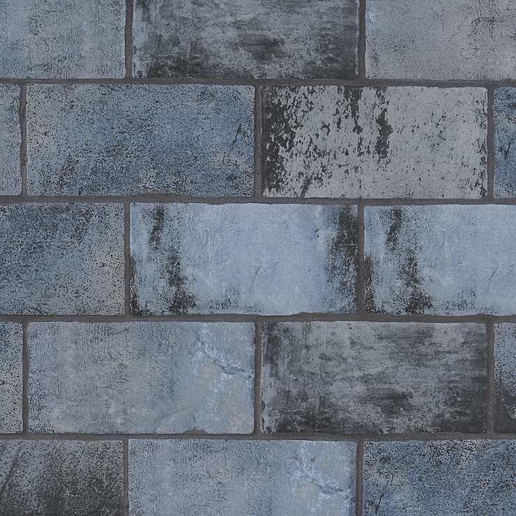 Parma Brick Denim Blue 4x8 Terracotta Look Matte Ceramic Tile 