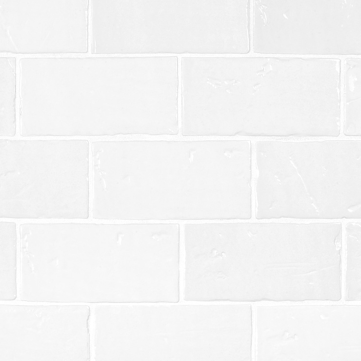 Parma Brick White 4x8 Terracotta Look Polished Ceramic Tile