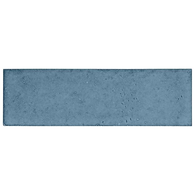 Color One Turquoise Blue 2x8 Glossy Lava Stone Tile