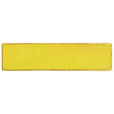 Emery Emery Yellow 2x8 Handmade Crackled Terracotta Tile - Sample