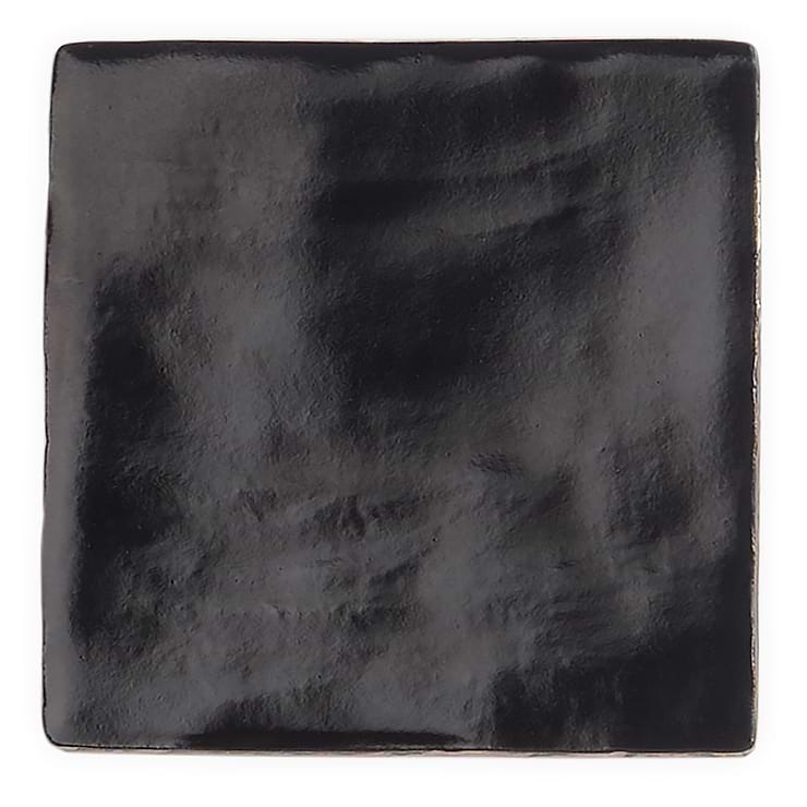 Montauk Jet 4x4 Black Ceramic Wall Tile with Mixed Finish