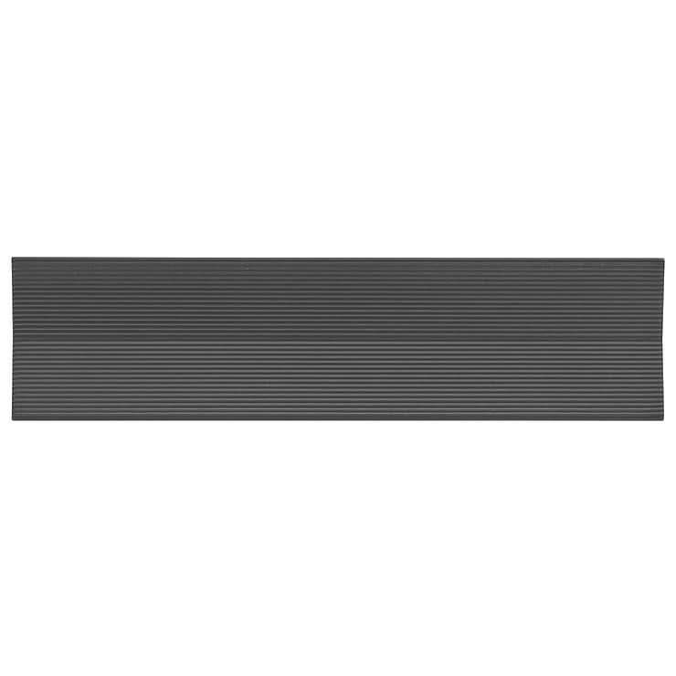 Kinzie Concave Charcoal Black 4x16 3D Matte Ceramic Tile