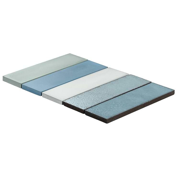 Color One Ocean Blend 2x8 Cement and Lava Stone Tiles