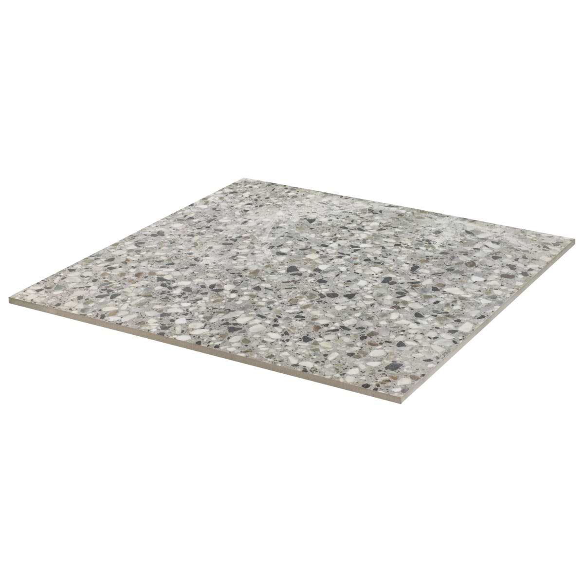 Kobe Flakes Smoke Gray 24x24 Terrazzo Look Matte Porcelain Tile ...