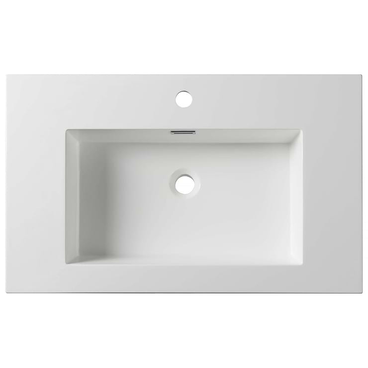 Kaleb 30'' White Vanity and Counter