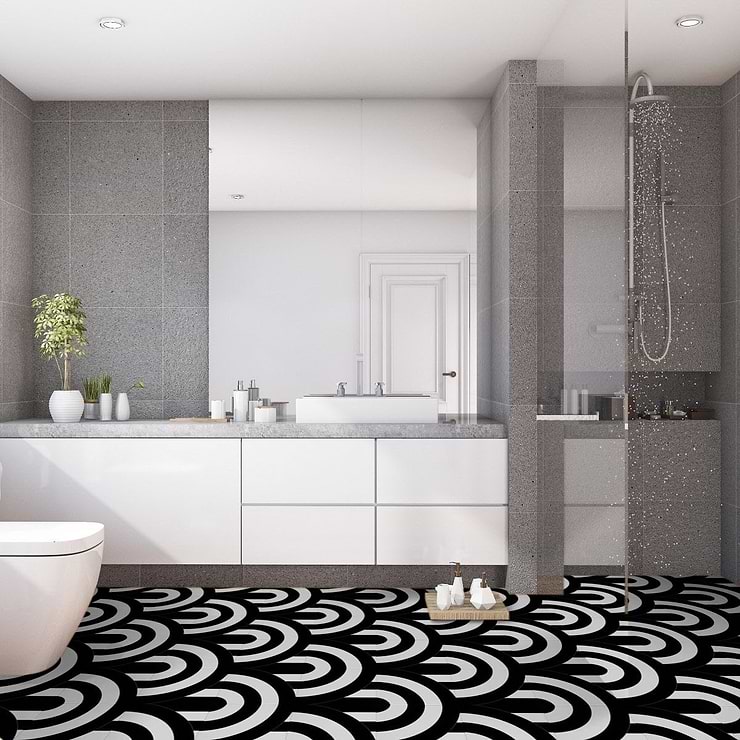 Arc Viva 12x12 Polished Porcelain and Marble by Elizabeth Sutton: Pattern 30