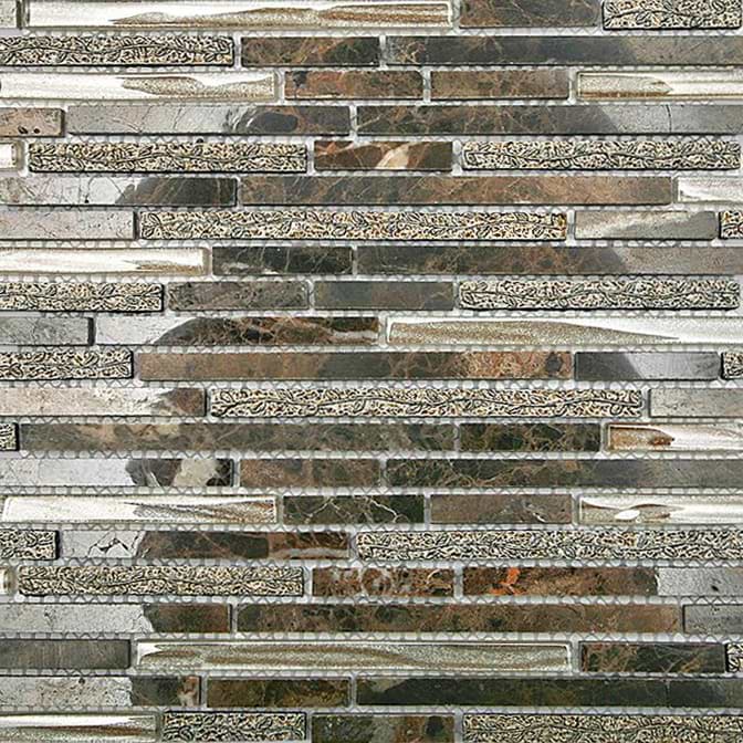 Decorative Marble + Glass Tile for Backsplash