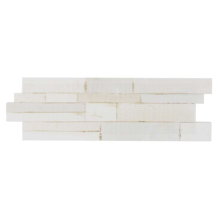 StackStone 3D Ebbor Beige & Cream Marble Ledger Panel Mosaic Wall Tile