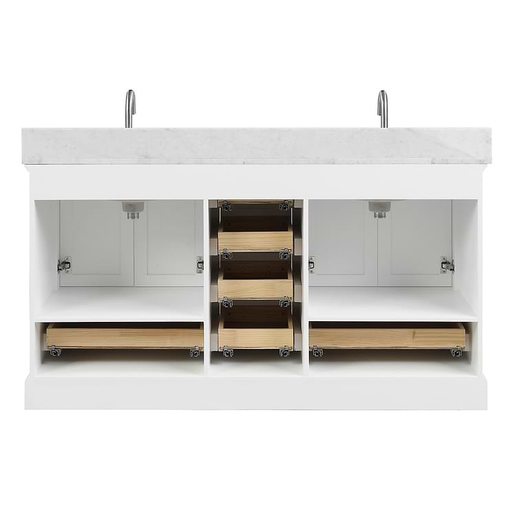 Glendale 60'' White Vanity And Marble Counter