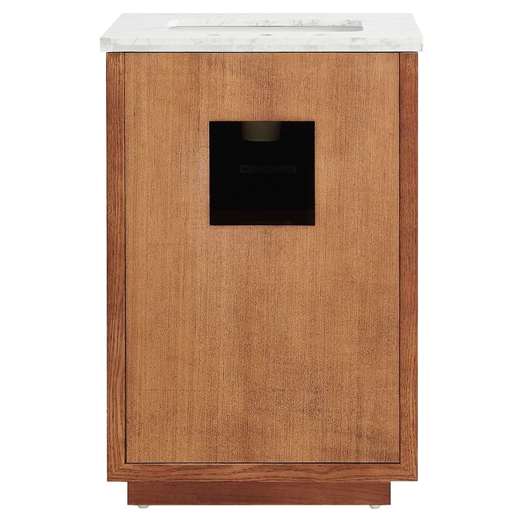 Marilyn 24" Woodgrain Vanity with Carrara Marble Top and Ceramic Basin